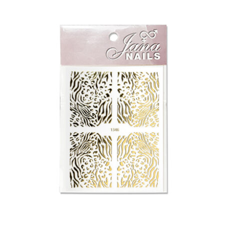 NAIL STICKERS -ANIMAL PRINT No4 gold