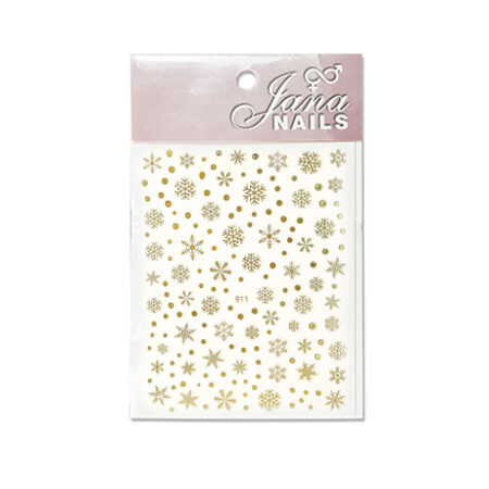 NAIL STICKERS SNOWFLAKES - GOLD