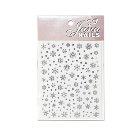 NAIL STICKERS SNOWFLAKES - SILVER