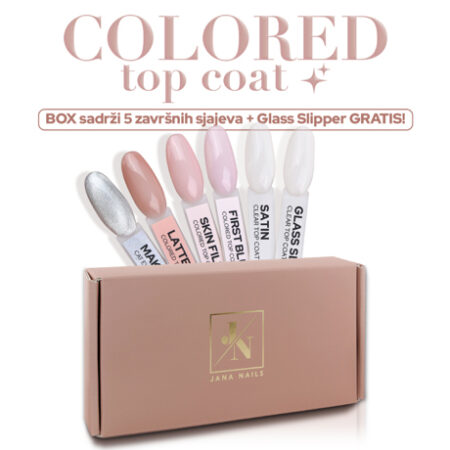 Colored Top Coat Box - 5 pcs + 1 Top Coat GRATIS